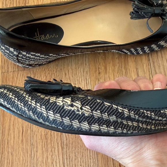 Cole Haan Black and Cream Tassel Flats - Picture 7 of 7